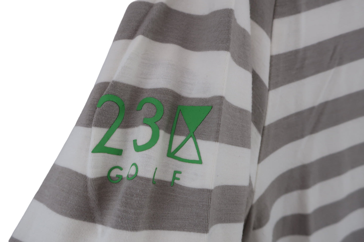 23区 GOLF(23区ゴルフ) ハイネックシャツ 白グレーボーダー メンズ L B-3