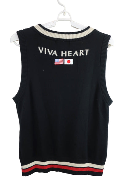VIVA HEART(ビバハート) ニットベスト 黒 レディース 44 B-5