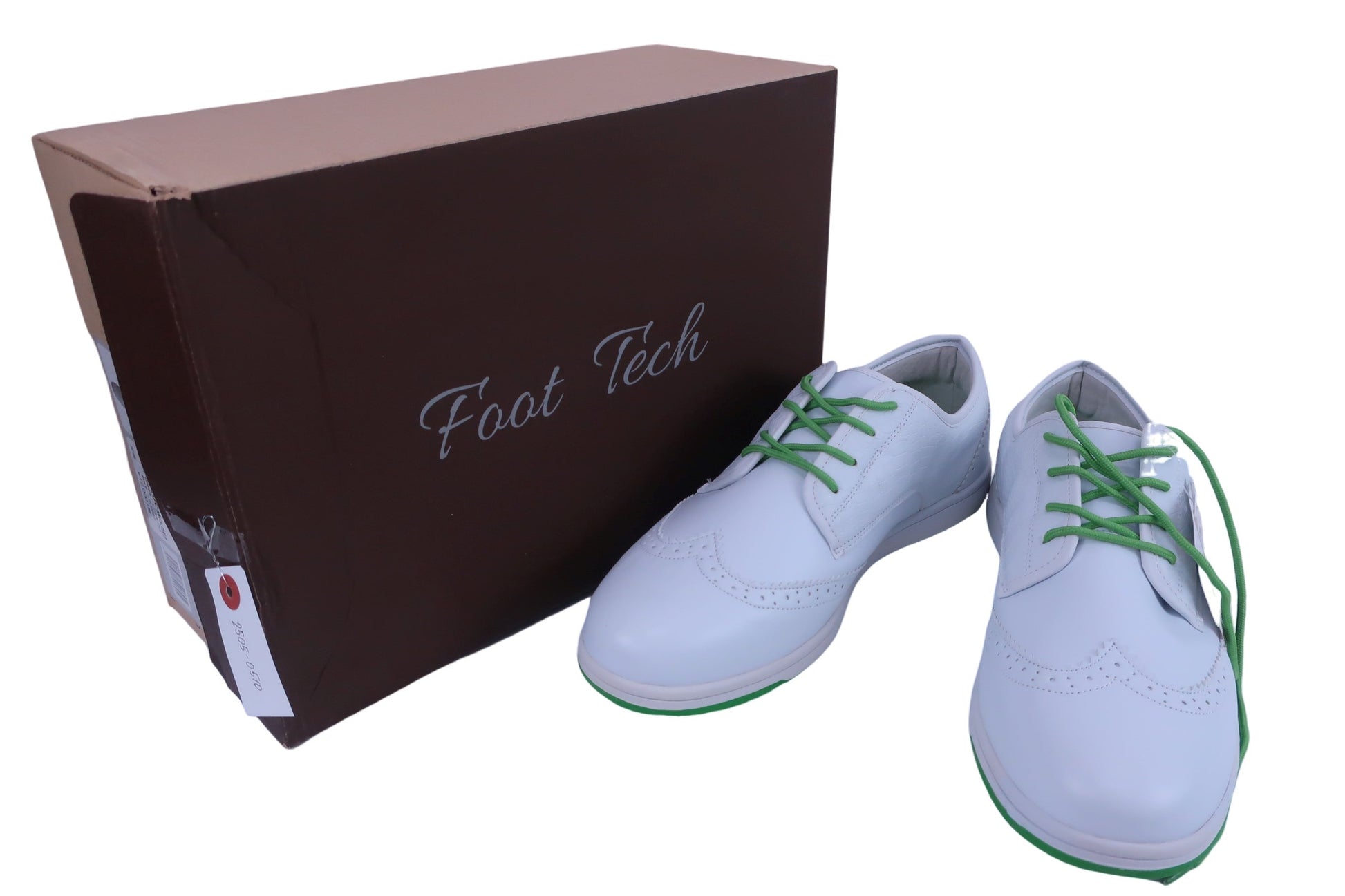 Foot Tech ゴルフシューズ 白黄緑 メンズ 27.0cm FT-303 N-1