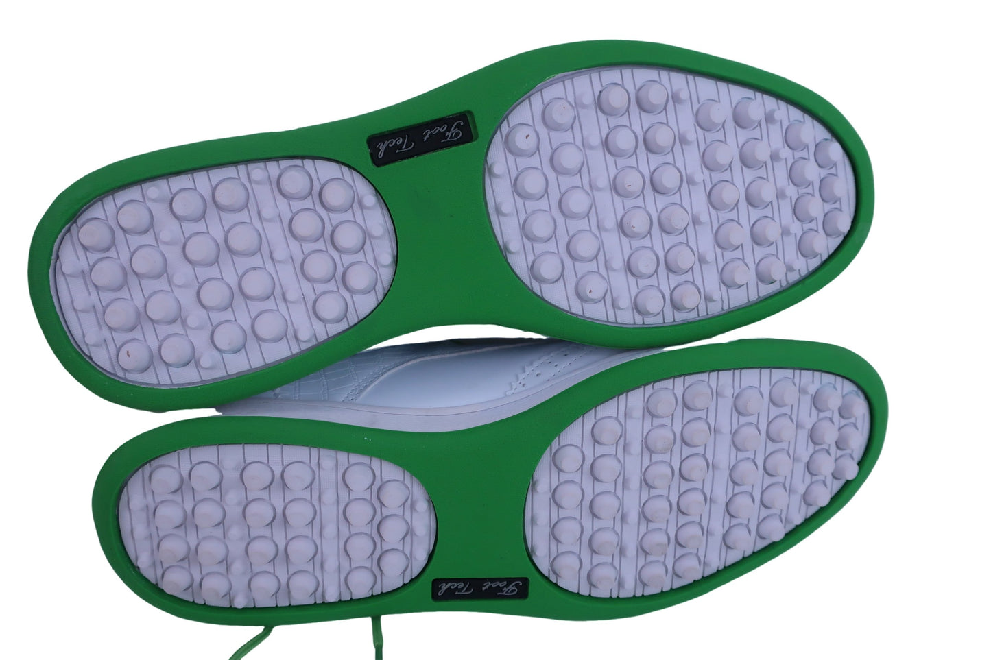 Foot Tech ゴルフシューズ 白黄緑 メンズ 27.0cm FT-303 N-9