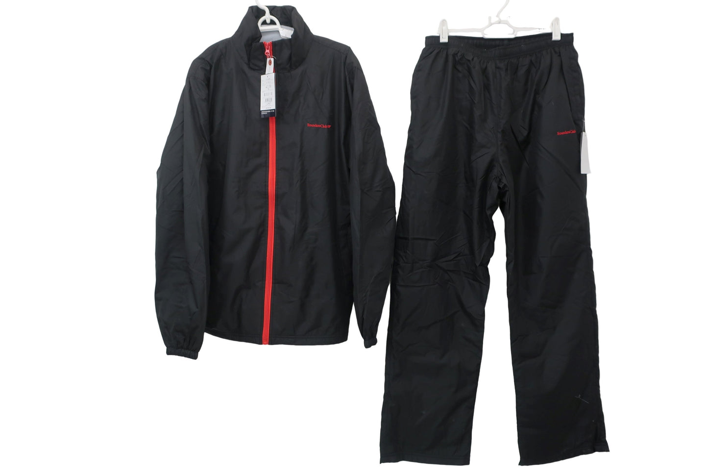 Founders Club(ファウンダース) ナイロンジャケット&パンツ セットアップ 黒 メンズ O N-1