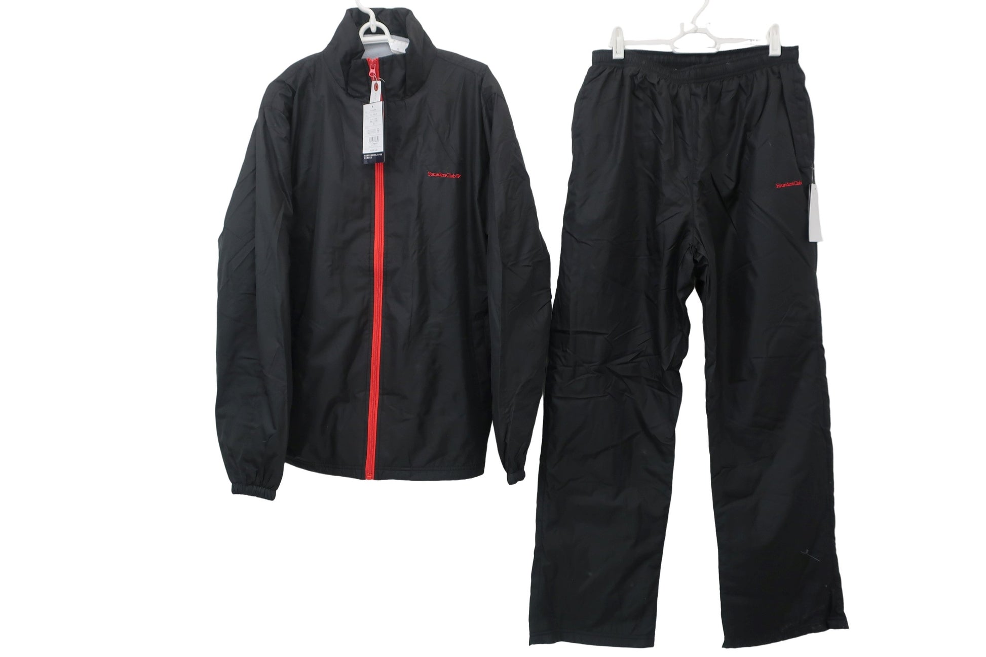 Founders Club(ファウンダース) ナイロンジャケット&パンツ セットアップ 黒 メンズ O N-1