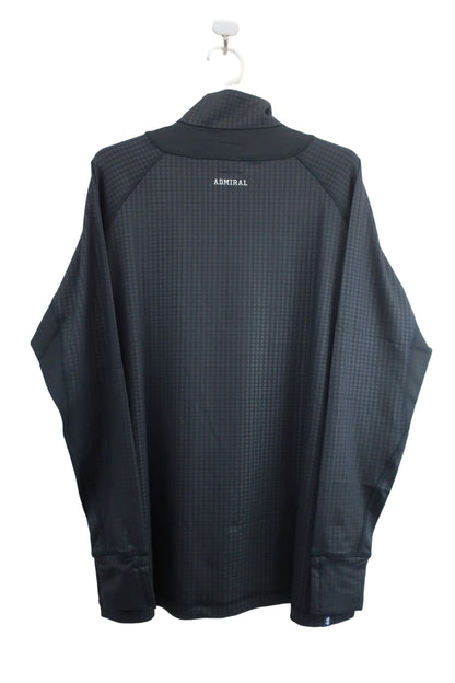 Admiral(アドミラル) 長袖ハーフジップシャツ 黒千鳥柄 メンズ LL ADMA968 N-5