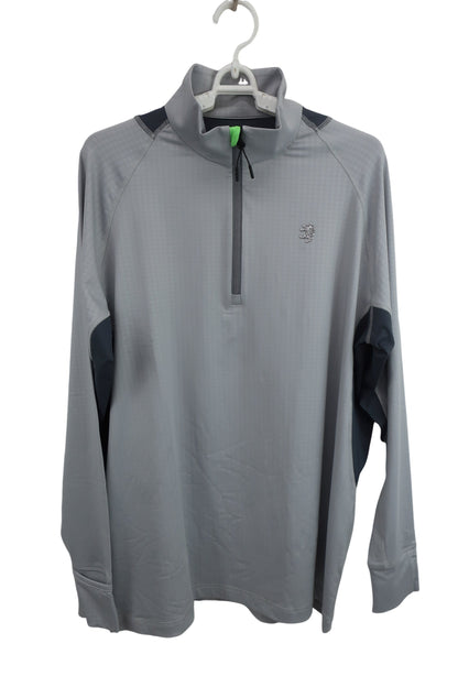 Admiral(アドミラル) 長袖ハーフジップシャツ グレー メンズ LL N-1