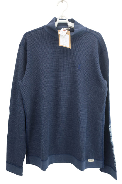 PALM SNAKE(パルムスネイク) モックネックシャツ ネイビー メンズ L N-1