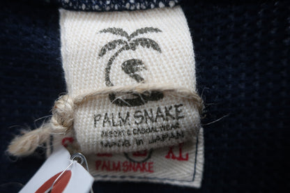 PALM SNAKE(パルムスネイク) モックネックシャツ ネイビー メンズ L N-3