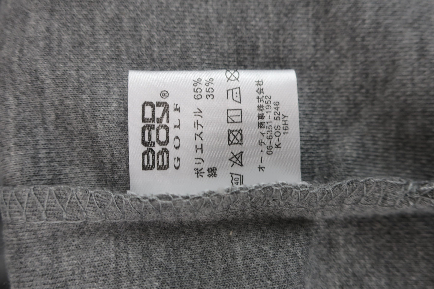 BAD BOY GOLF(バッドボーイ ゴルフ) 長袖ハーフジップシャツ 黒グレー メンズ O N-5