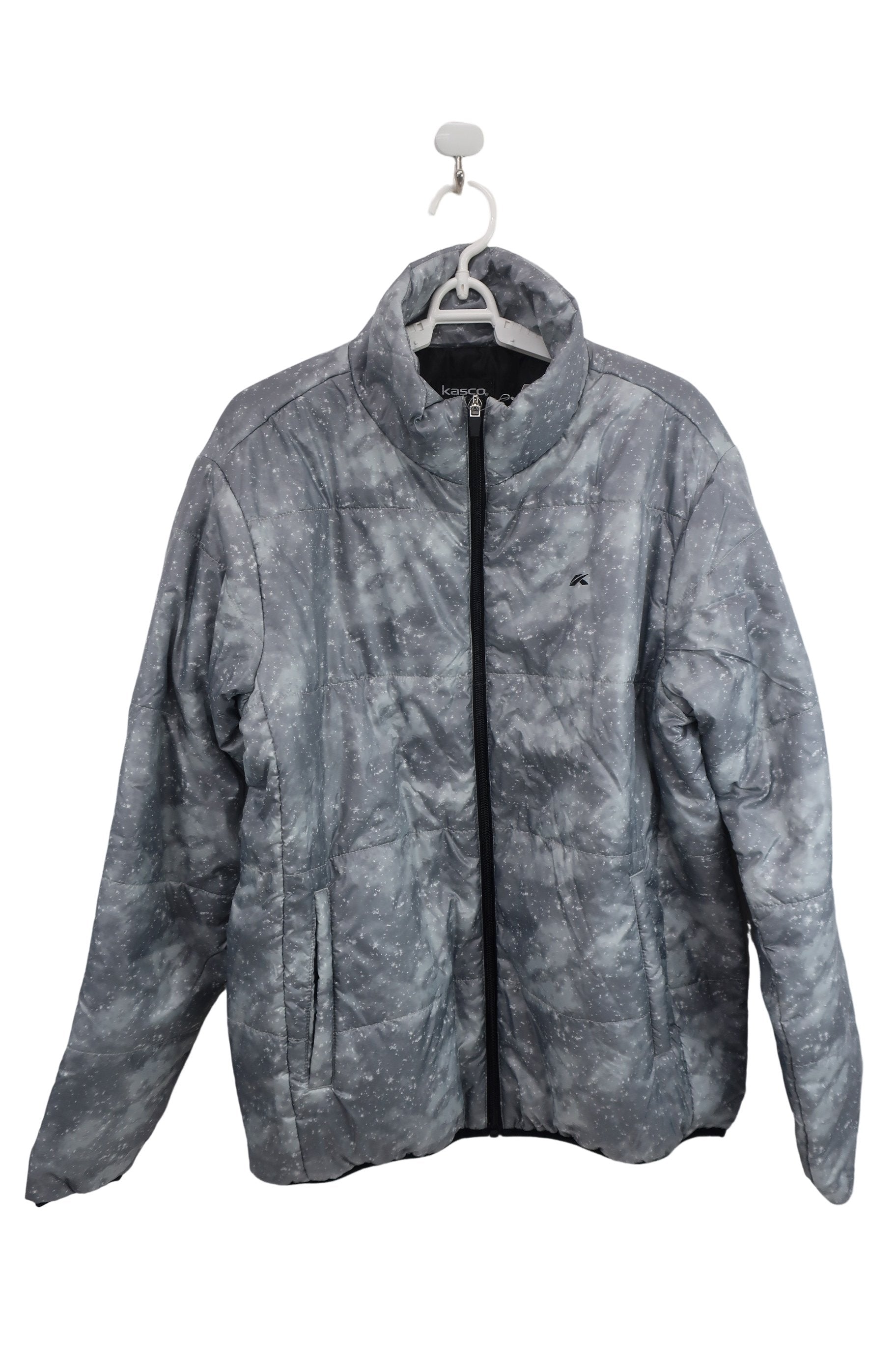Kasco(キャスコ) 中綿ナイロンジャケット グレー総柄 メンズ LL N-1
