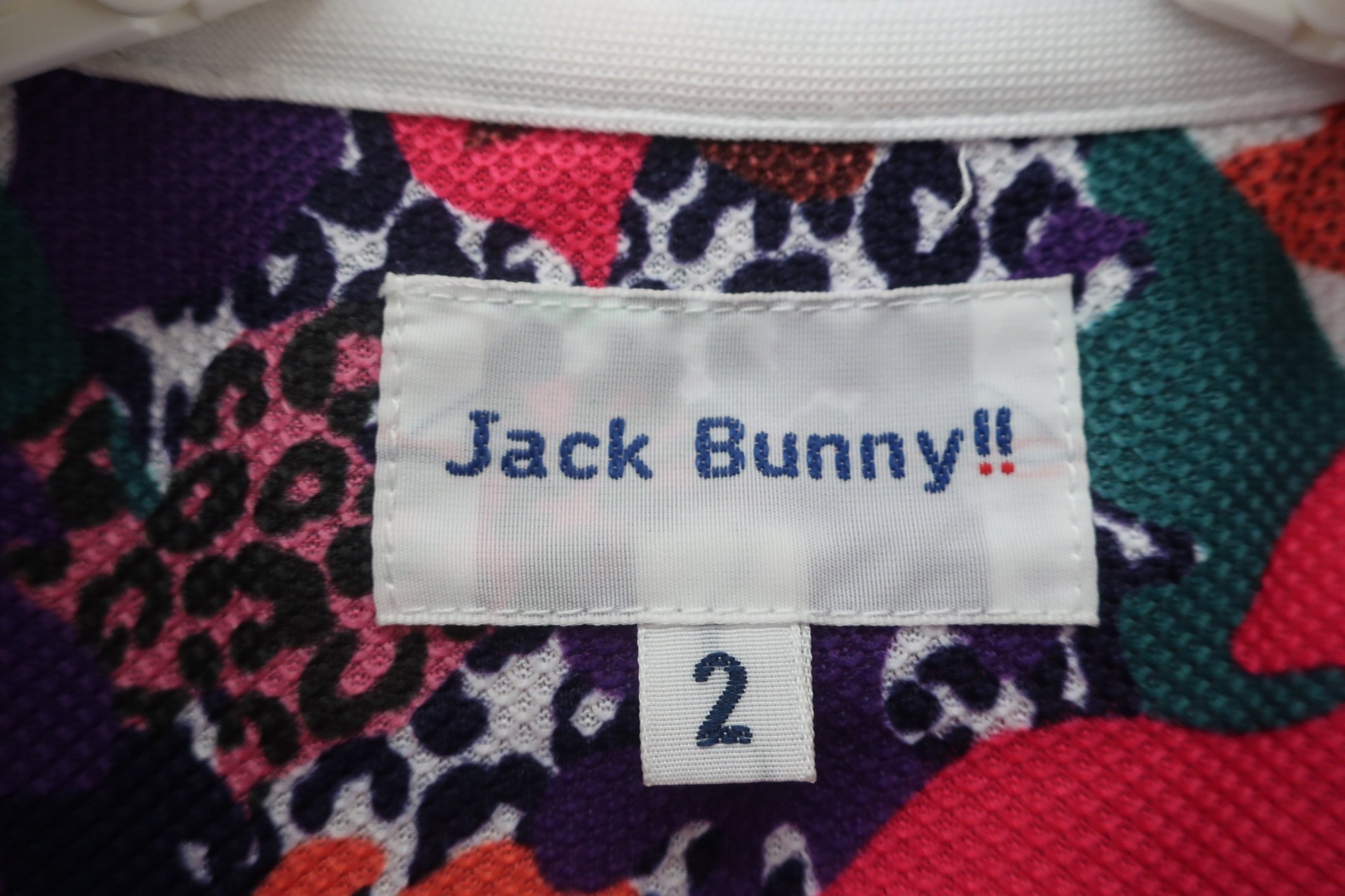 Jack Bunny(ジャックバニー) ポロシャツ 赤系総柄 レディース 2 263-1160302 A-3