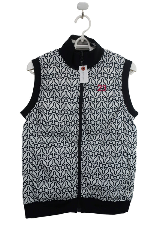 23区 GOLF(23区ゴルフ) リバーシブルベスト 黒 / 白黒総柄 レディース 1 A-1