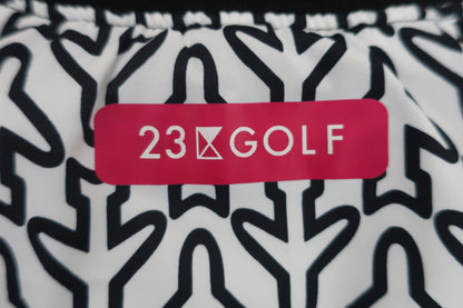 23区 GOLF(23区ゴルフ) リバーシブルベスト 黒 / 白黒総柄 レディース 1 A-6