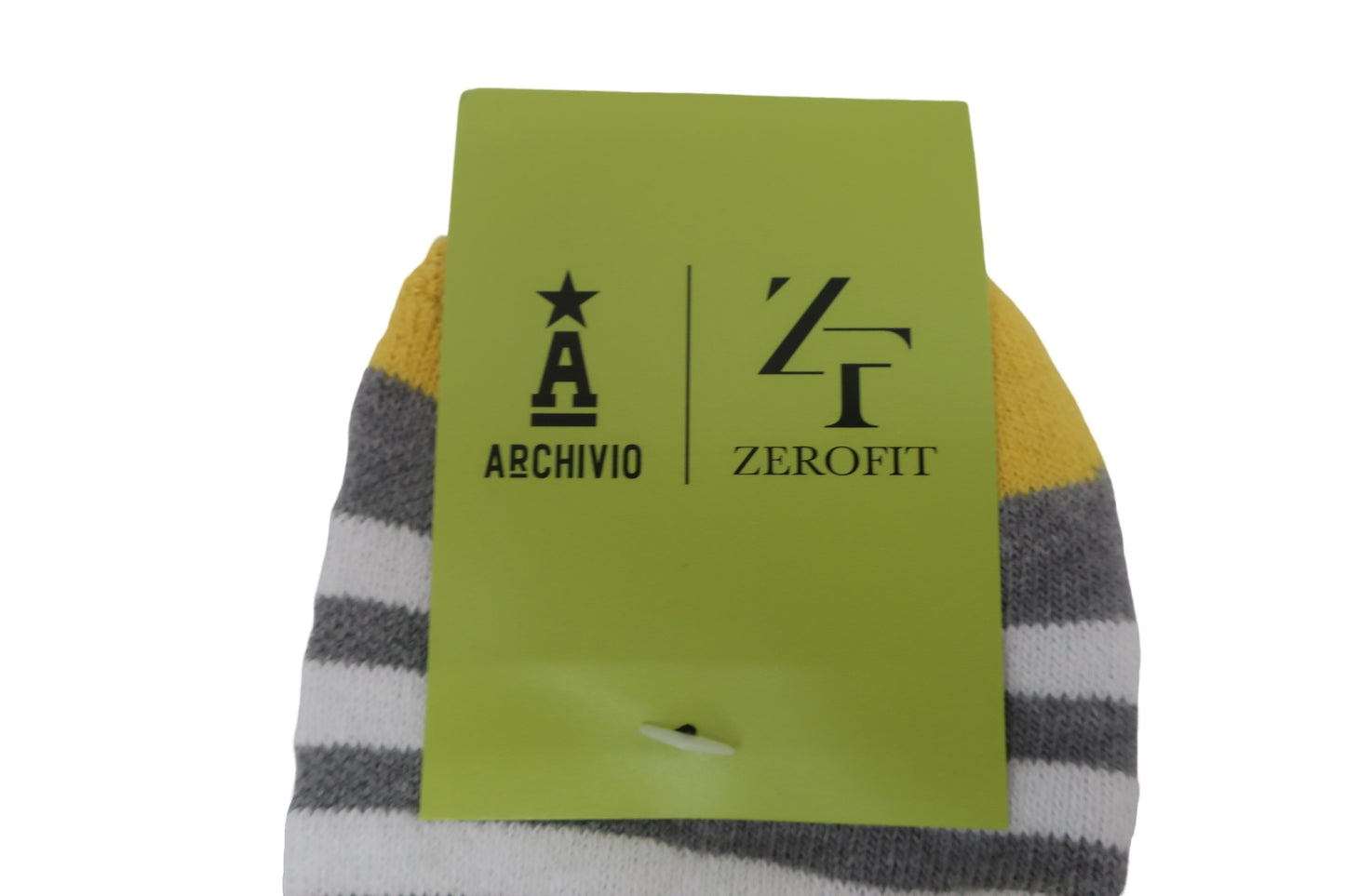archivio(アルチビオ) 靴下 グレー黄色 レディース 22-24cm N-2