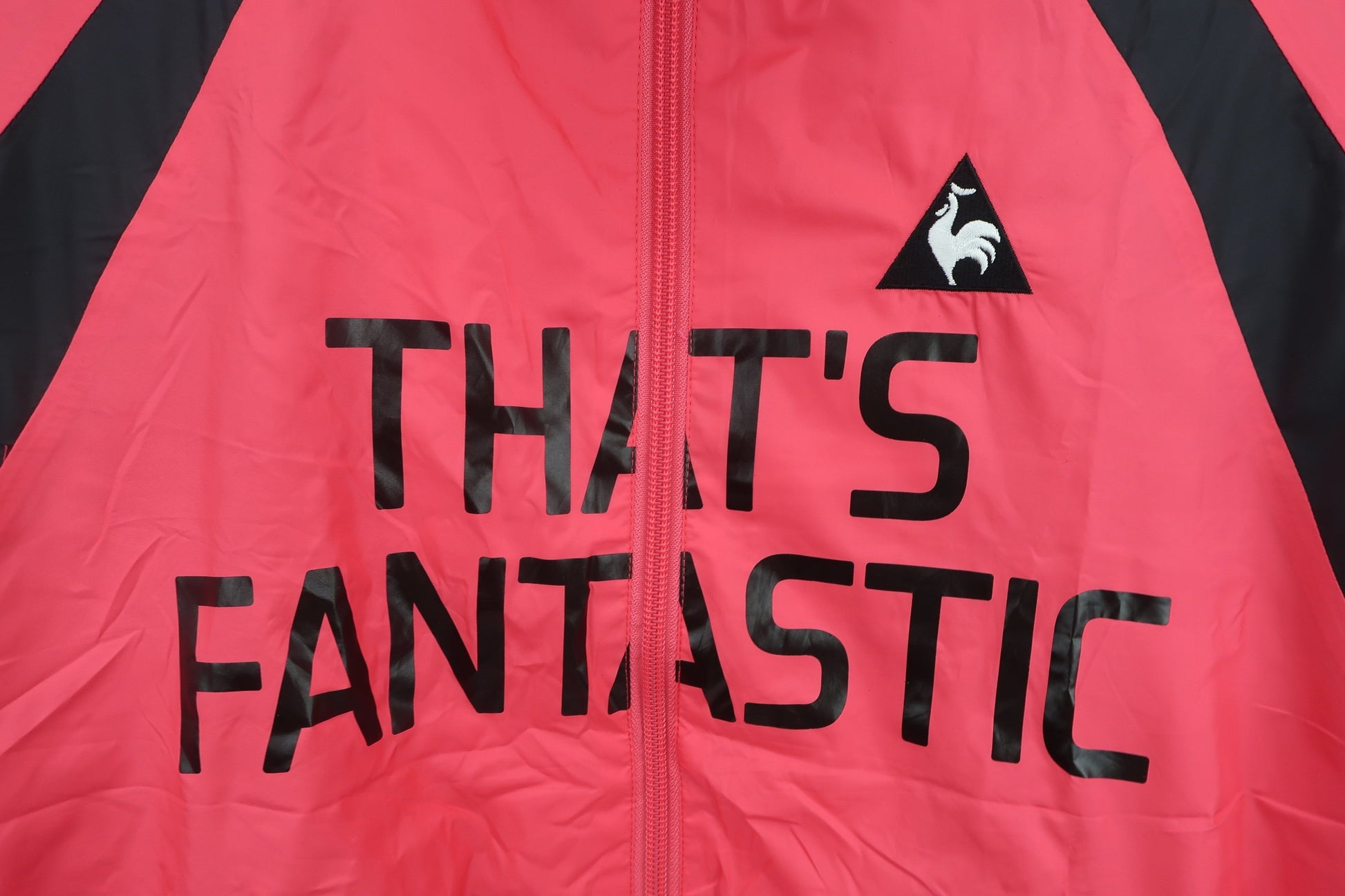 le coq sportif(ルコックスポルティフ) ナイロンジャケット ピンク黒 レディース M A-2