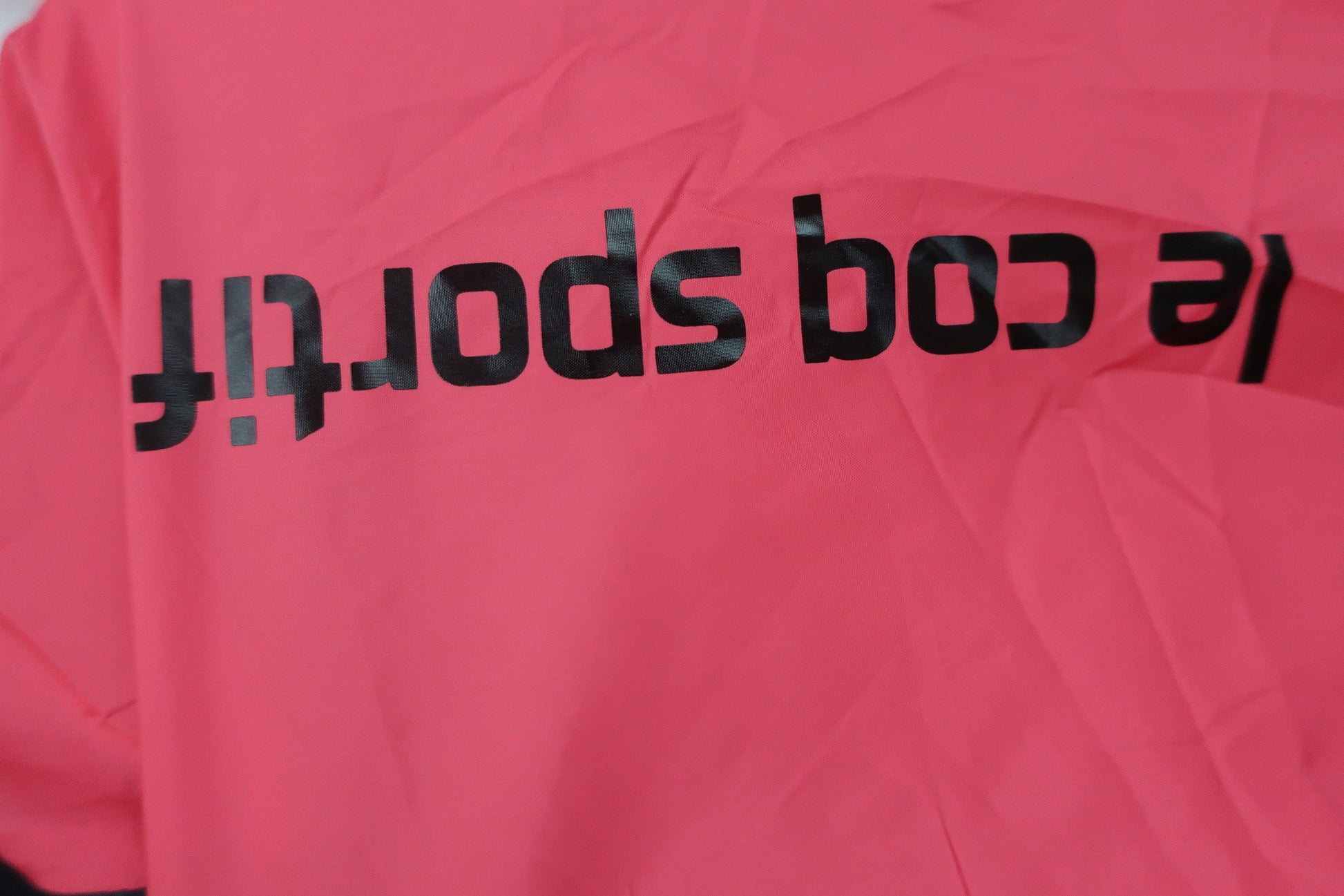 le coq sportif(ルコックスポルティフ) ナイロンジャケット ピンク黒 レディース M A-4