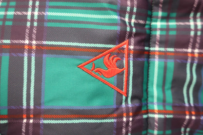 le coq sportif(ルコックスポルティフ) 中綿ダウンジャケット 緑ネイビーチェック レディース L QGWOJK07 A-2