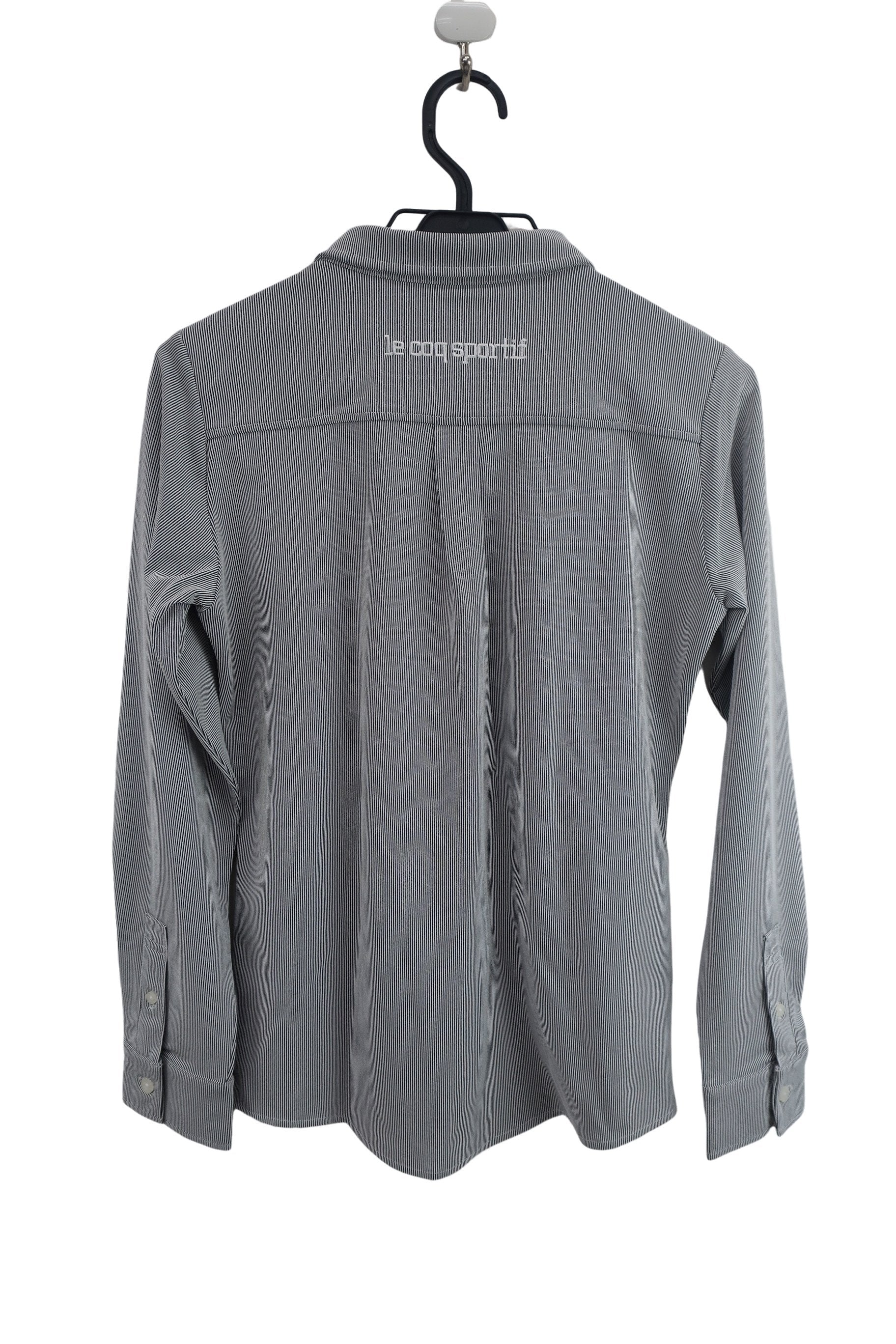 le coq sportif(ルコックスポルティフ) 長袖ポロシャツ ネイビーストライプ レディース L QGWPJB00 A-5