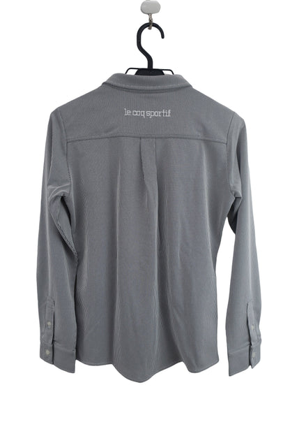 le coq sportif(ルコックスポルティフ) 長袖ポロシャツ ネイビーストライプ レディース L QGWPJB00 A-5