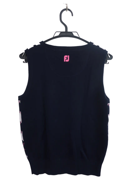 FOOTJOY(フットジョイ) ニットベスト ネイビー白ピンクアーガイル柄 レディース L FJW-F18-M05 B-4