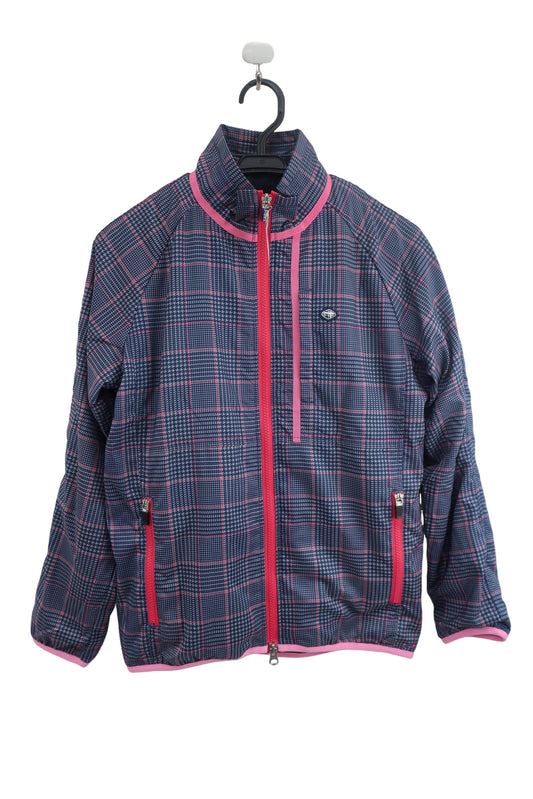 FIDRA(フィドラ) ジャケット(フリースベスト取り外し可能） グレーネイビー模様 レディース M FD5GUY01 B-1