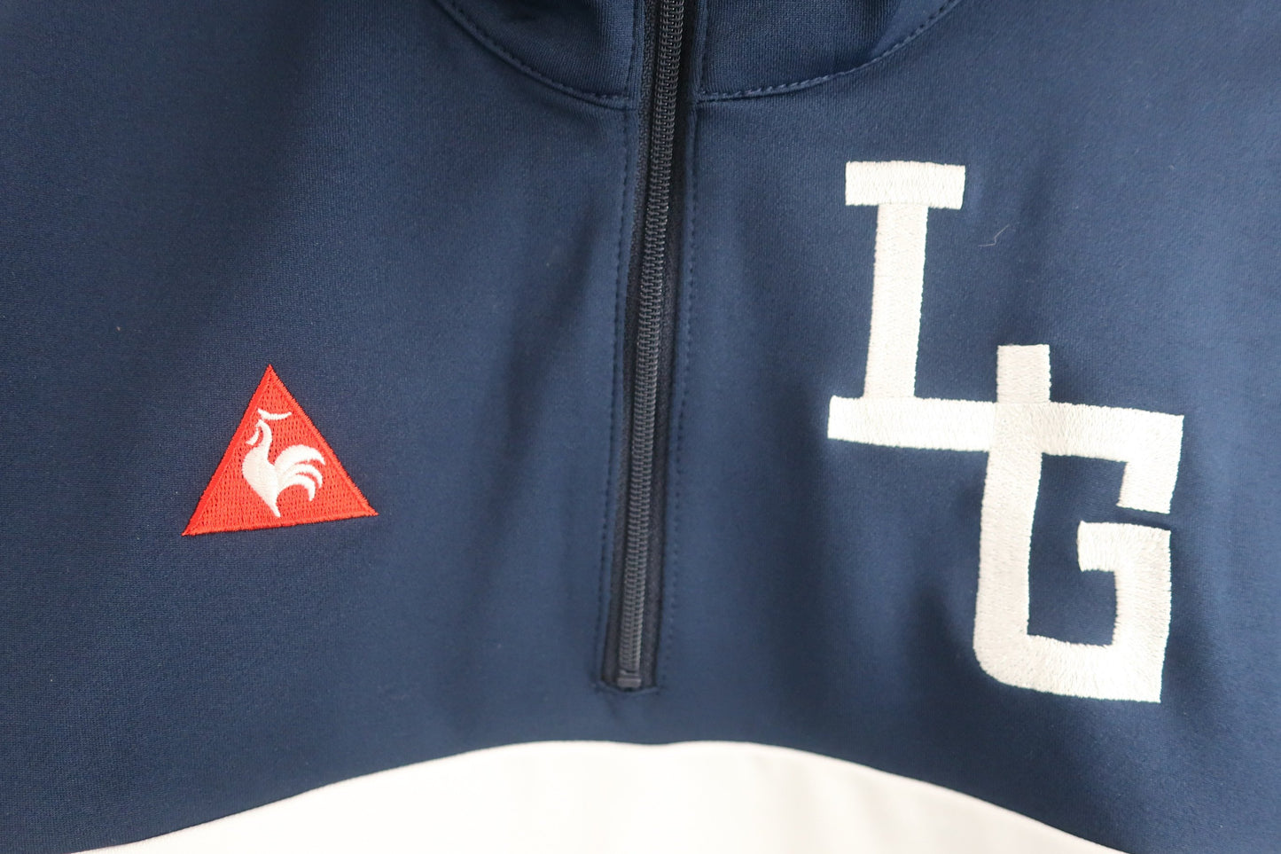 le coq sportif(ルコックスポルティフ) ハーフジップシャツ ネイビー白 レディース L QGWOJB00 A-2