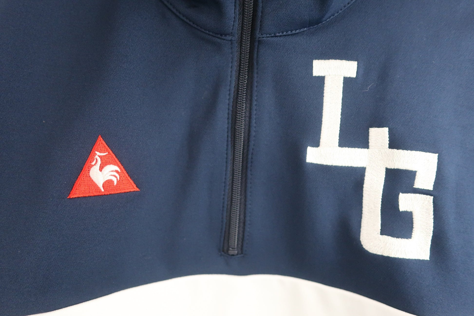 le coq sportif(ルコックスポルティフ) ハーフジップシャツ ネイビー白 レディース L QGWOJB00 A-2