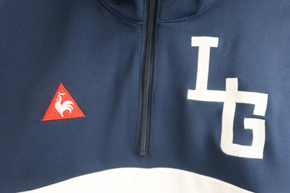 le coq sportif(ルコックスポルティフ) ハーフジップシャツ ネイビー白 レディース L QGWOJB00 A-2