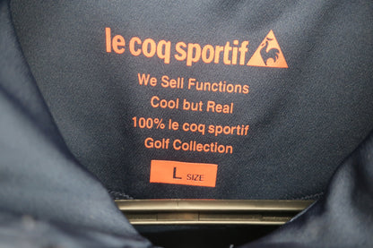 le coq sportif(ルコックスポルティフ) ハーフジップシャツ ネイビー白 レディース L QGWOJB00 A-3