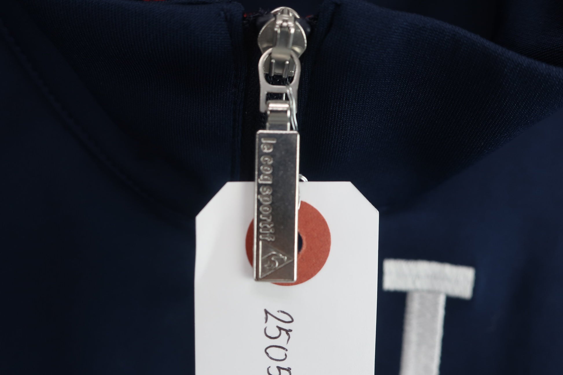 le coq sportif(ルコックスポルティフ) ハーフジップシャツ ネイビー白 レディース L QGWOJB00 A-4