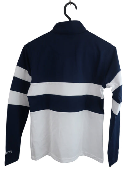 le coq sportif(ルコックスポルティフ) ハーフジップシャツ ネイビー白 レディース L QGWOJB00 A-6