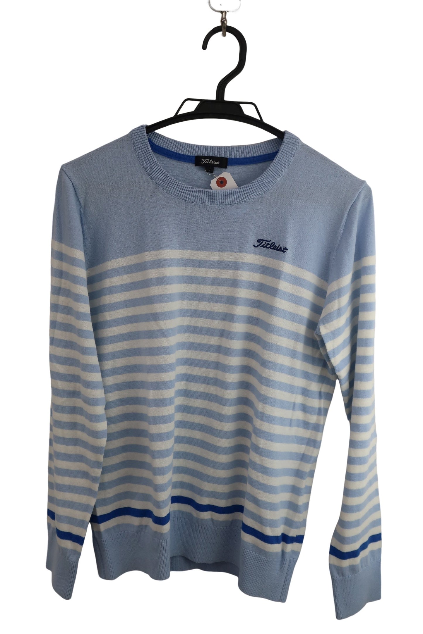 Titleist(タイトリスト) セーター 水色白ボーダー レディース L TSWK1952 A-1