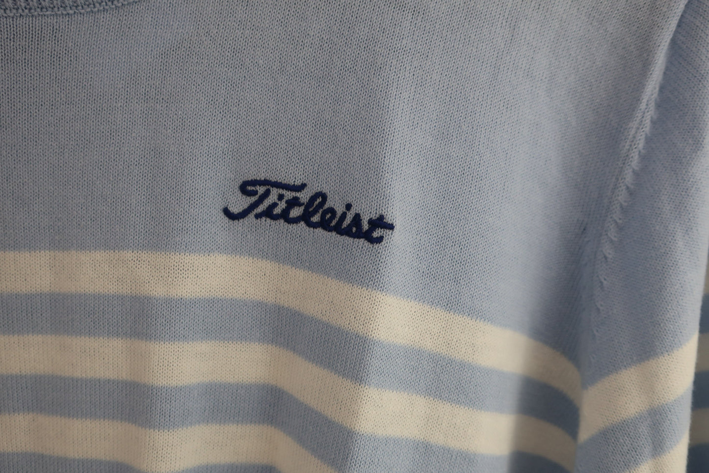 Titleist(タイトリスト) セーター 水色白ボーダー レディース L TSWK1952 A-2