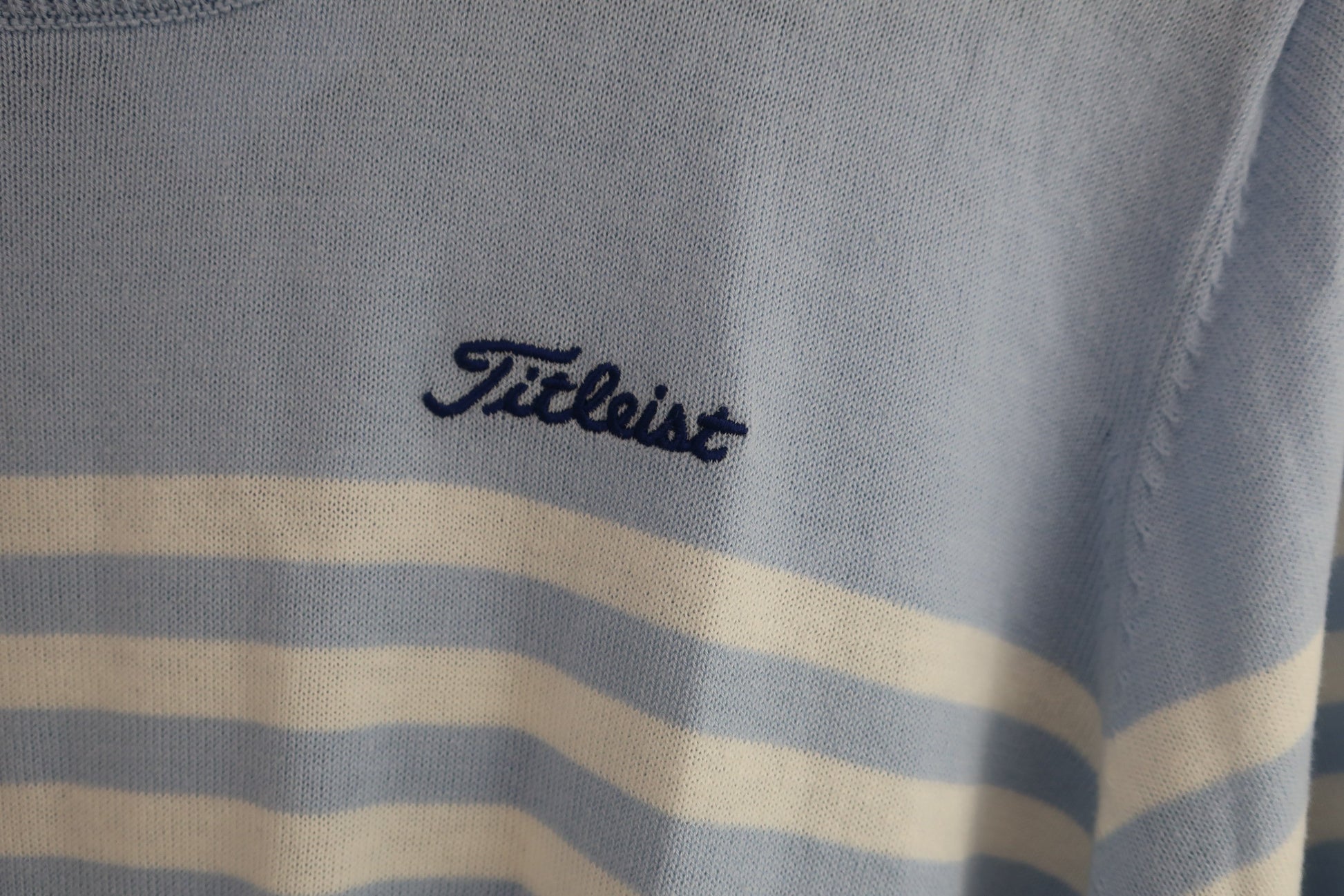 Titleist(タイトリスト) セーター 水色白ボーダー レディース L TSWK1952 A-2