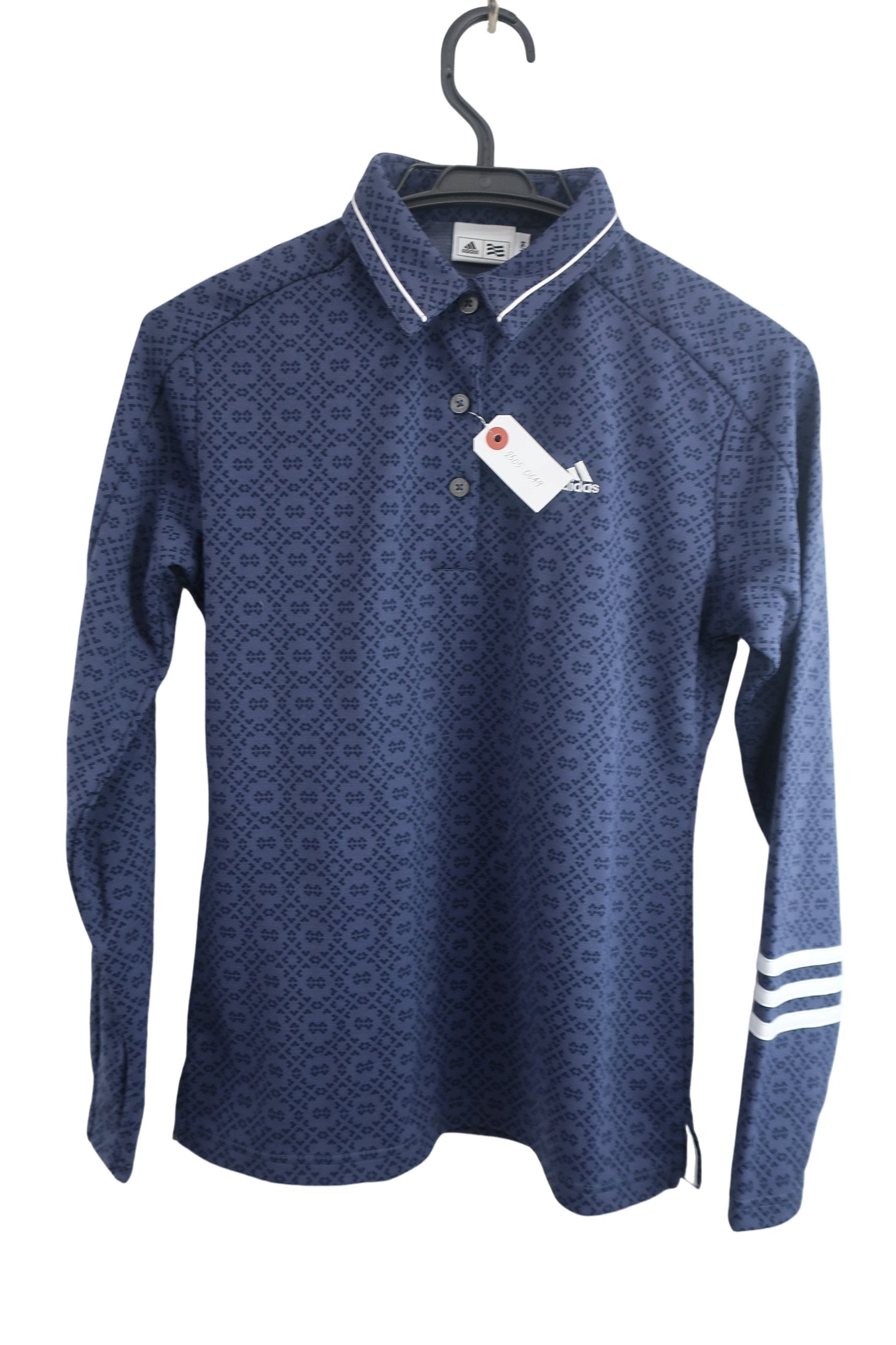 adidas(アディダス) 長袖ポロシャツ ネイビー総柄 レディース M U31448JDW009 A-1