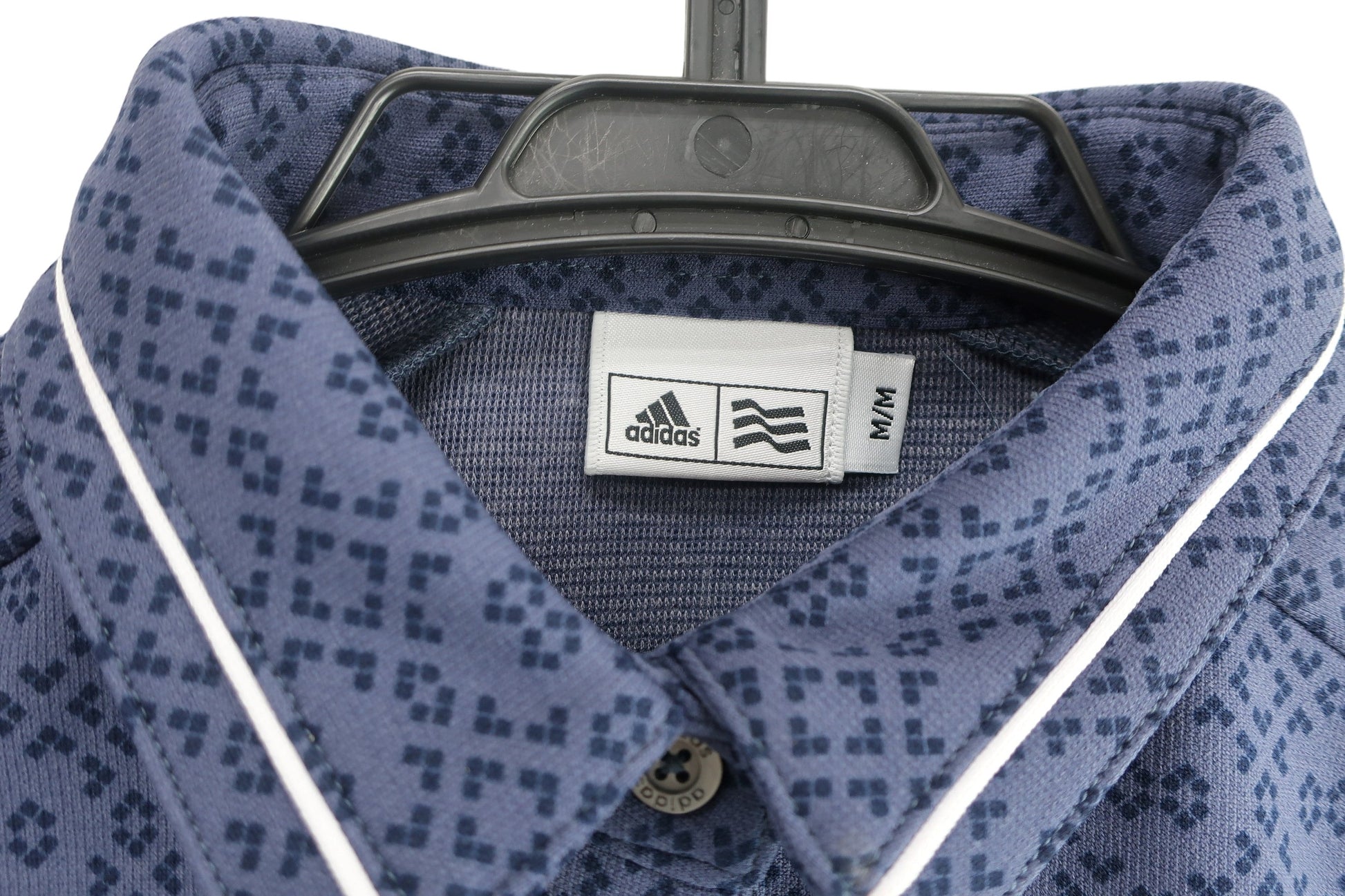 adidas(アディダス) 長袖ポロシャツ ネイビー総柄 レディース M U31448JDW009 A-3