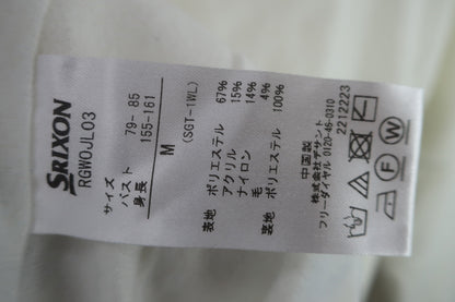 SRIXON(スリクソン) モックネックセーター 白グレーボーダー レディース M RGWOJL03 B-9