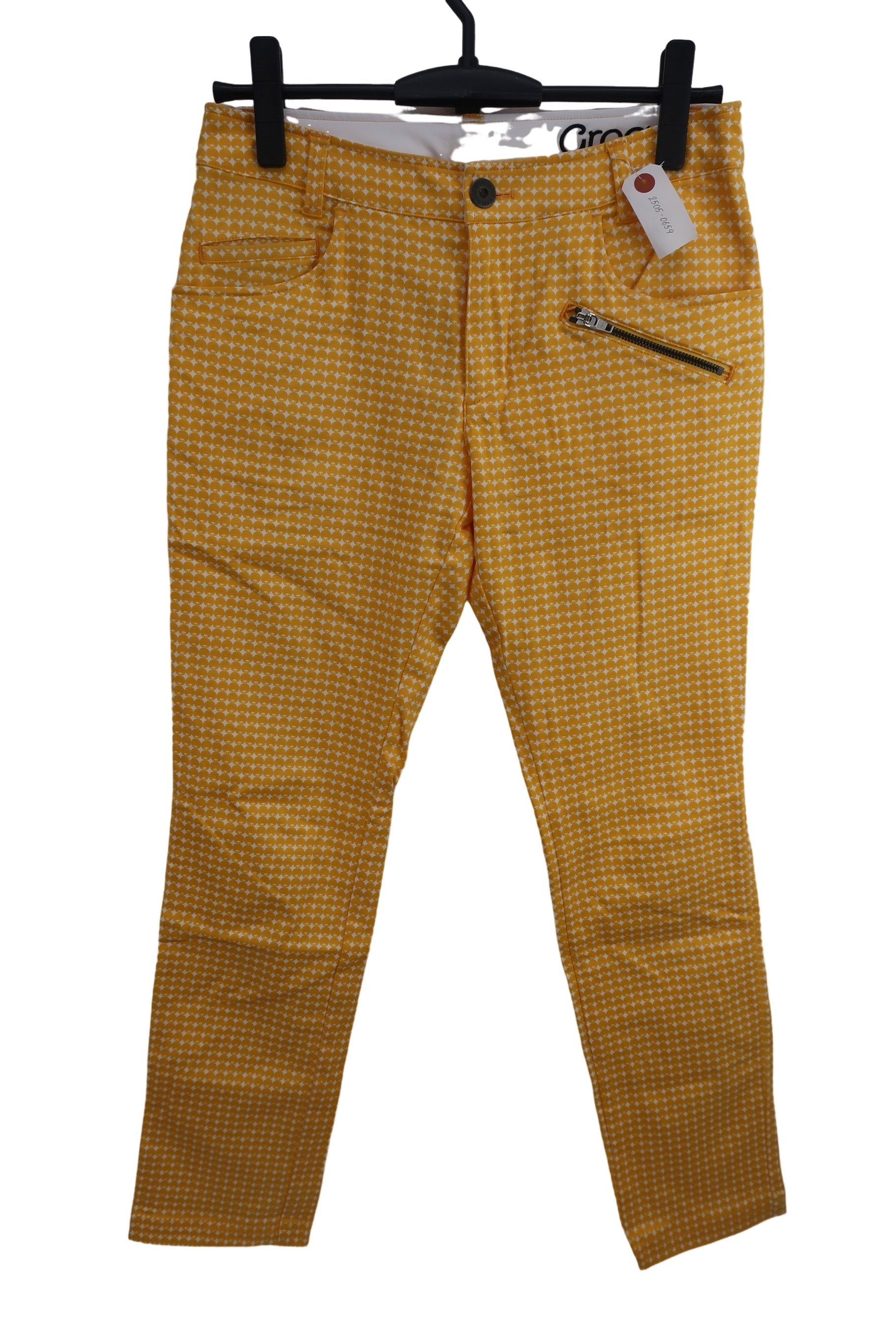 le coq sportif(ルコックスポルティフ) パンツ 黄色総柄 レディース 9 B-1