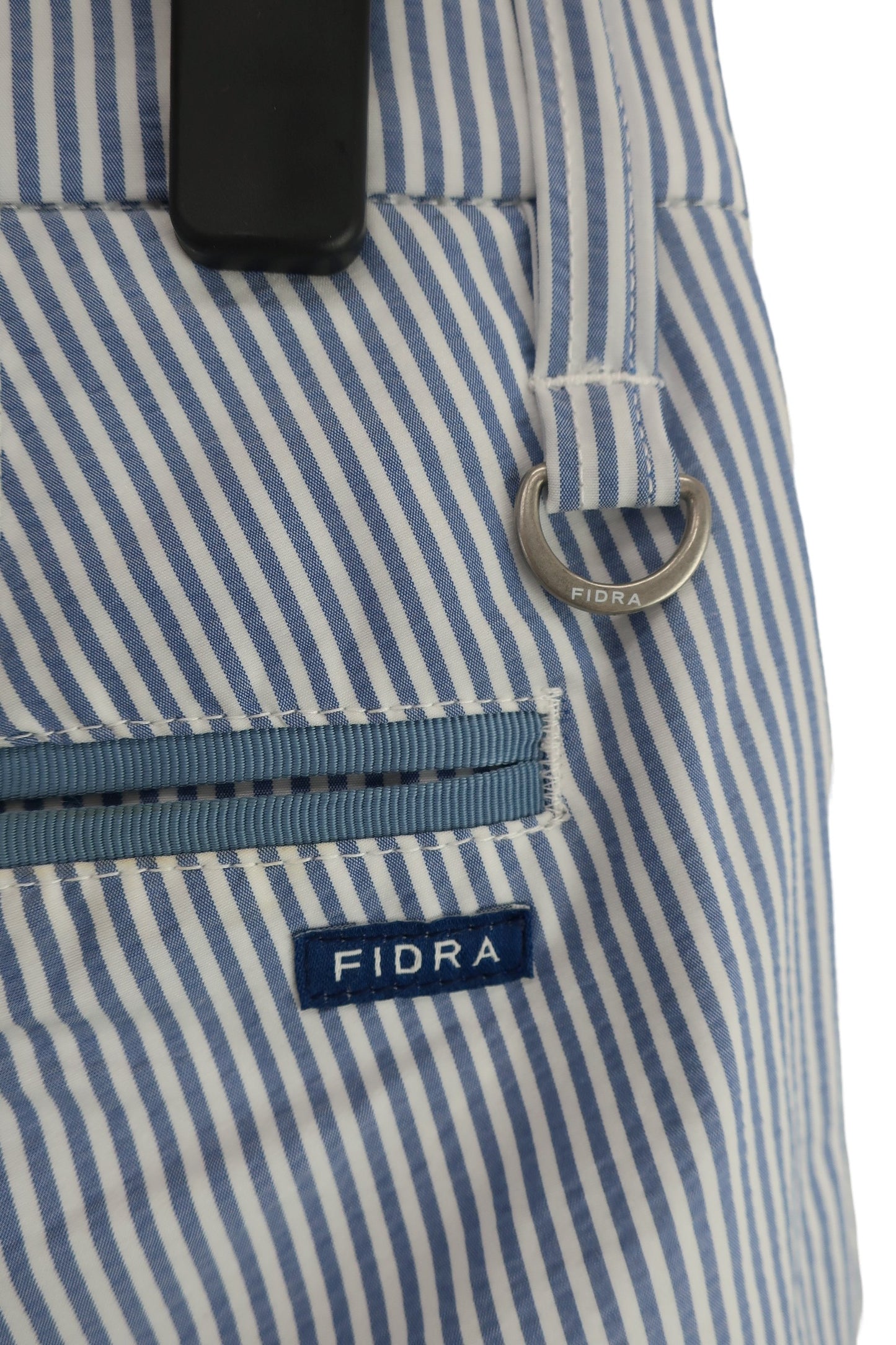 FIDRA(フィドラ) パンツ 青白ストライプ レディース M A-4