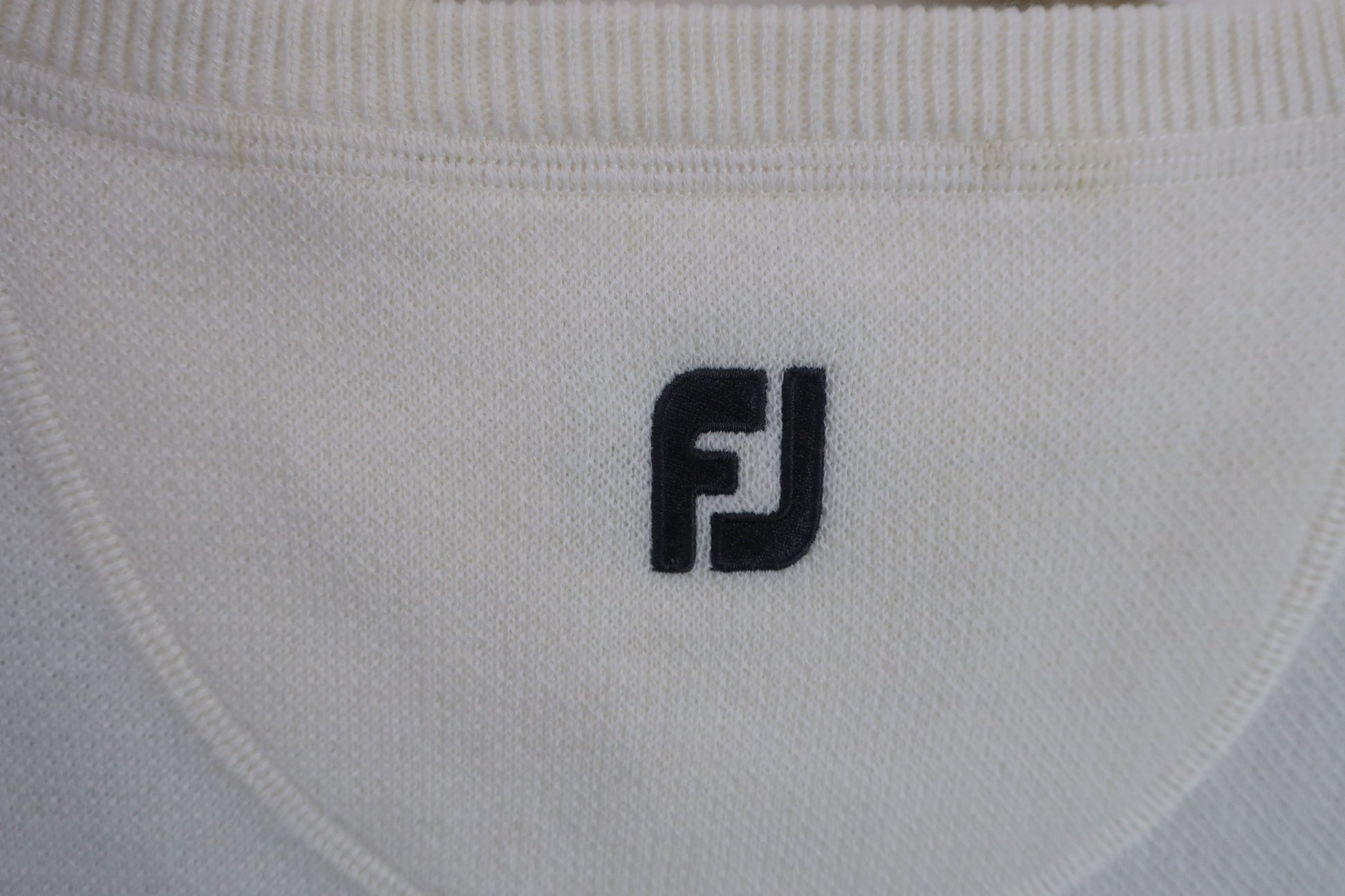 FOOTJOY(フットジョイ) ニットベスト 白水色アーガイル柄 レディース L A-6