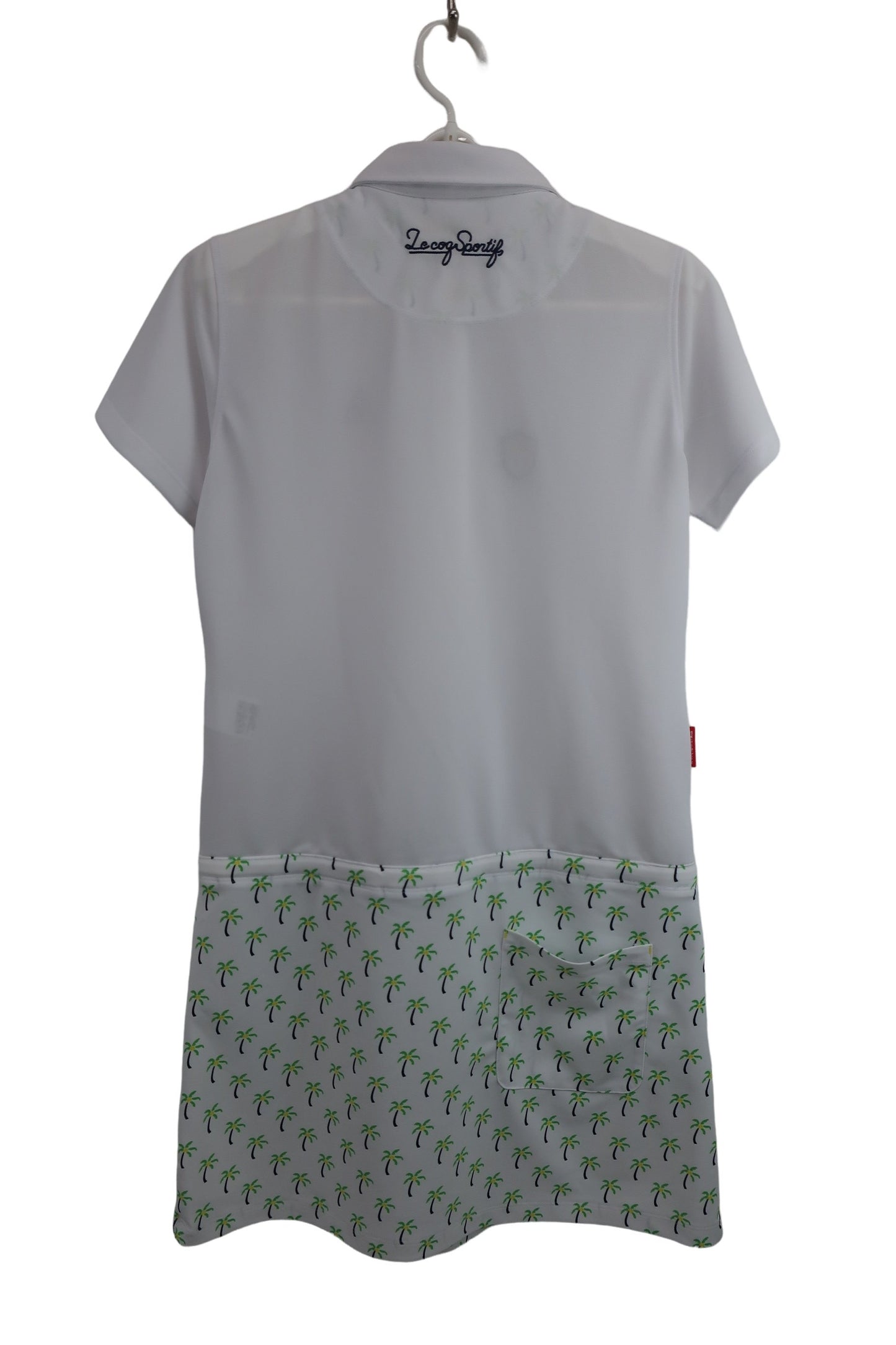 le coq sportif(ルコックスポルティフ) ワンピース 白ヤシの木柄 レディース L A-6