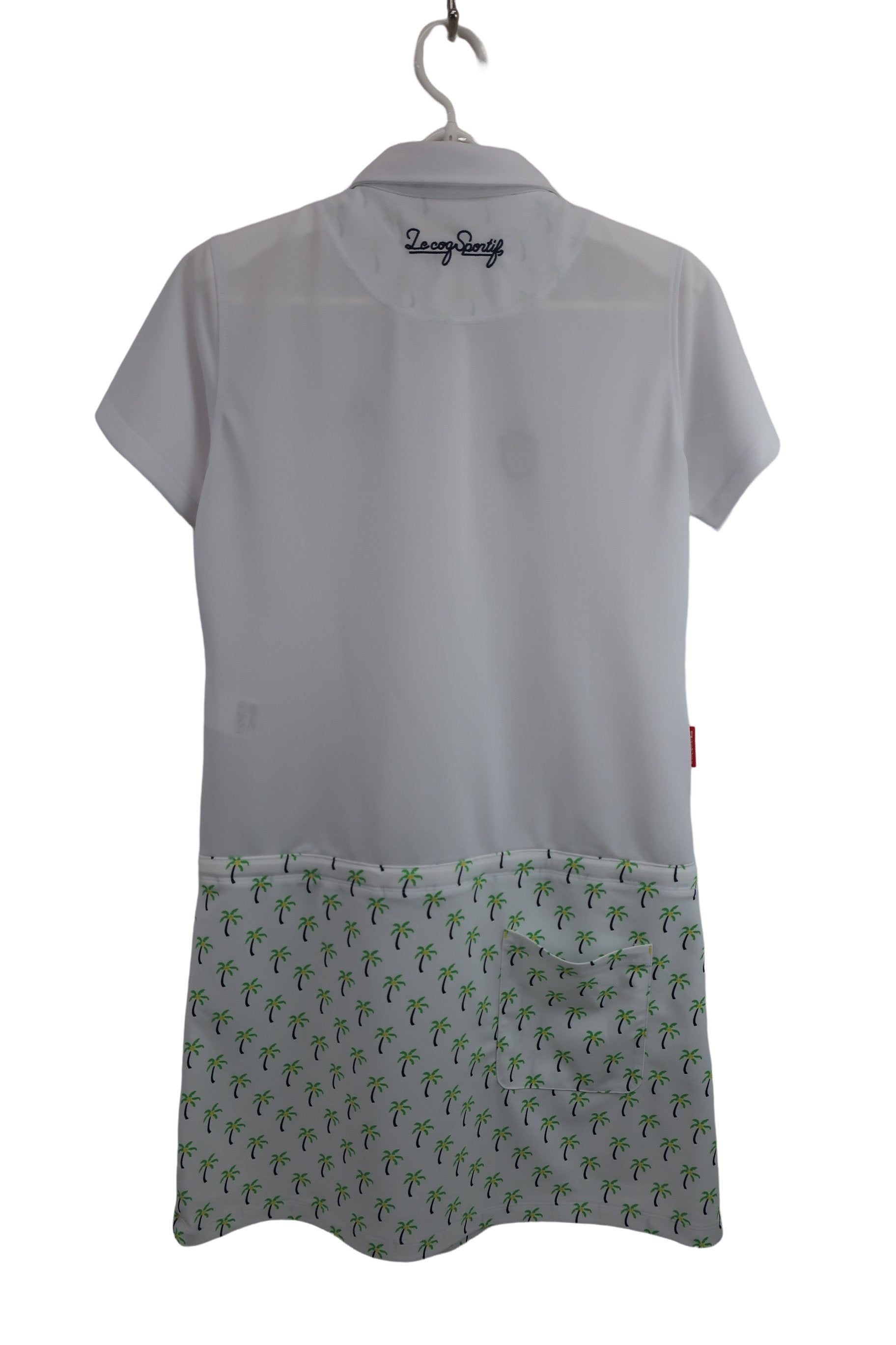 le coq sportif(ルコックスポルティフ) ワンピース 白ヤシの木柄 レディース L A-6