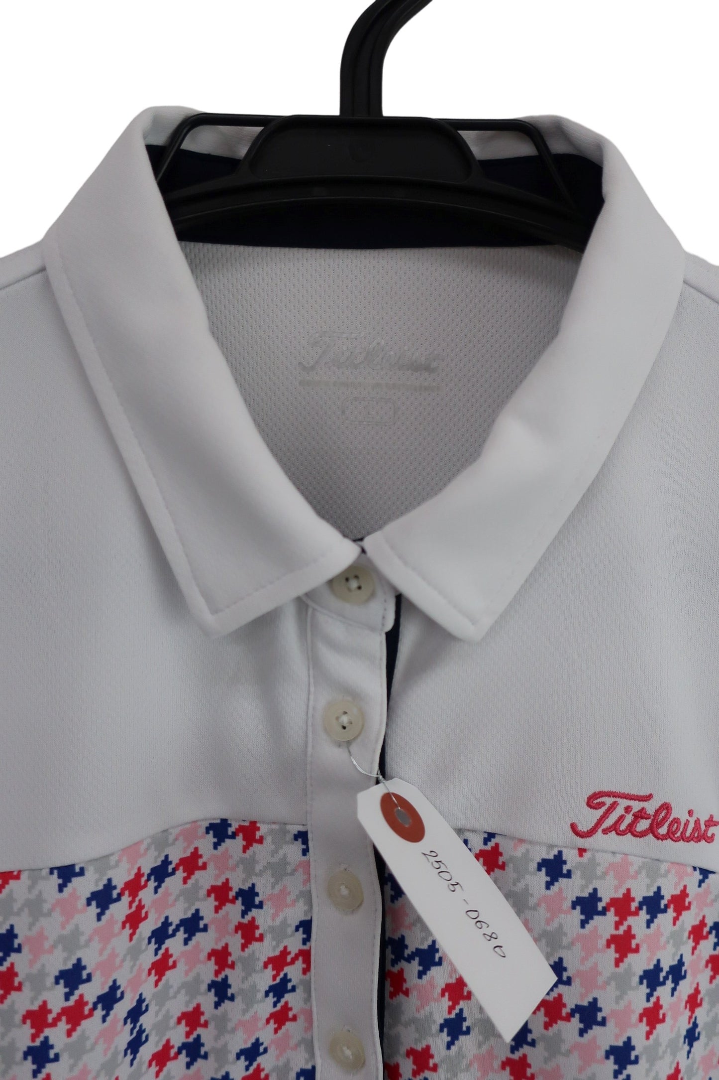 Titleist(タイトリスト) ノースリーブワンピース 白カラフル千鳥 レディース L A-3