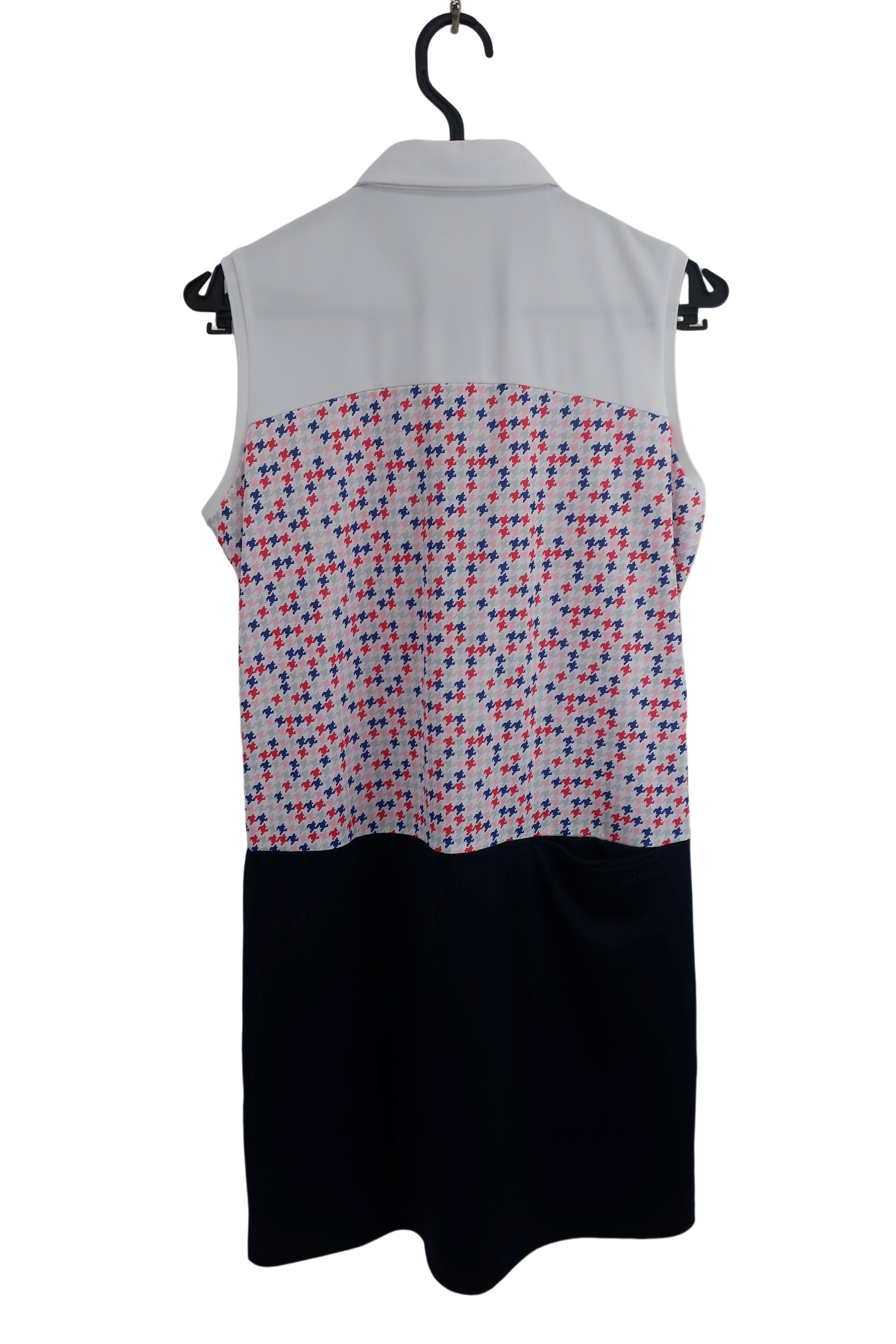 Titleist(タイトリスト) ノースリーブワンピース 白カラフル千鳥 レディース L A-5