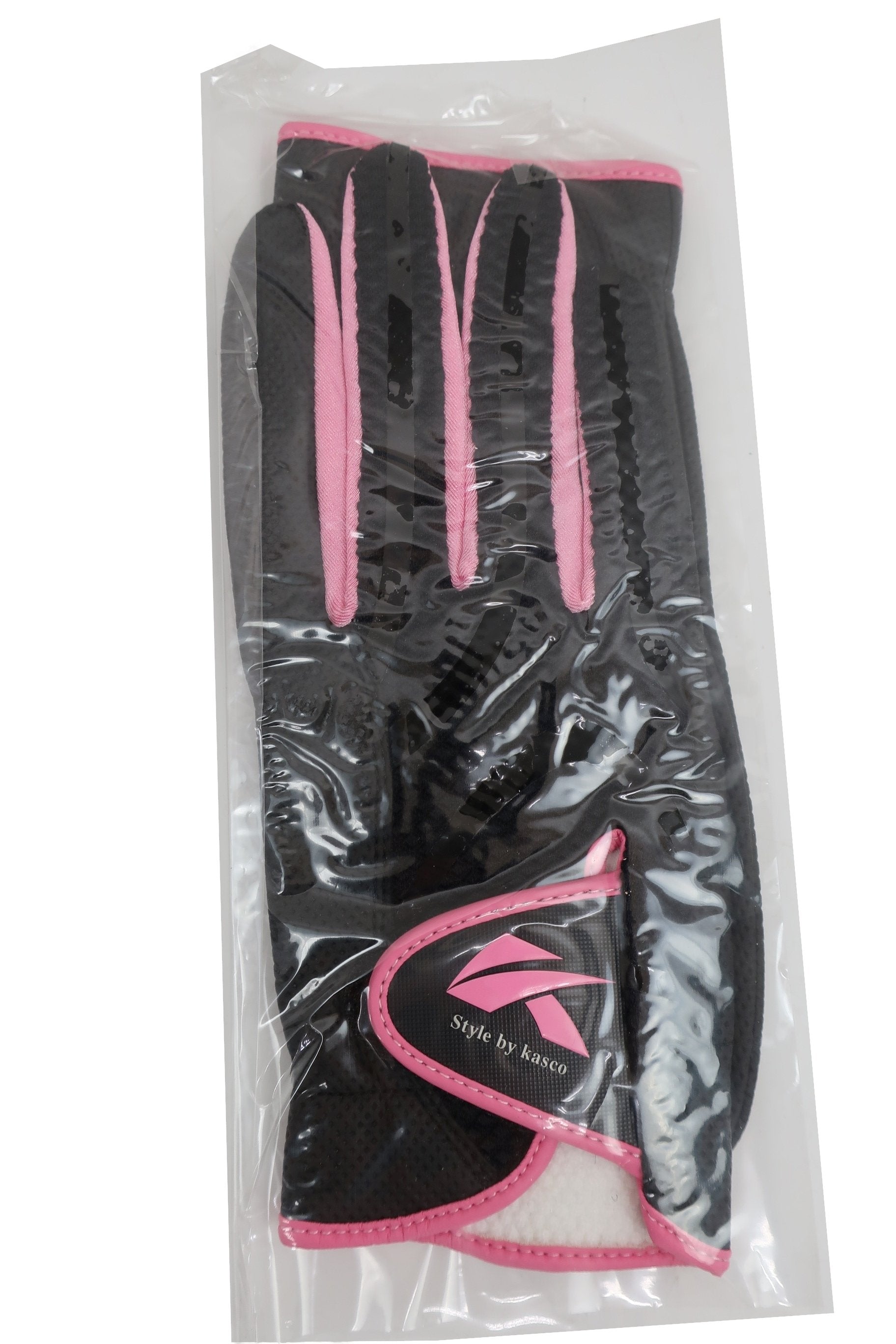 Kasco(キャスコ) ゴルフグローブ2点セット 黒 レディース L(21-22cm) N-4