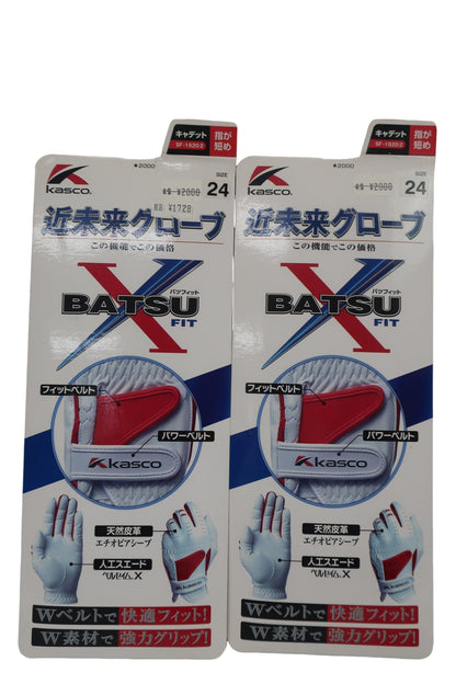 Kasco(キャスコ) ゴルフグローブ2点セット 白 メンズ 24cm 近未来グローブ N-1