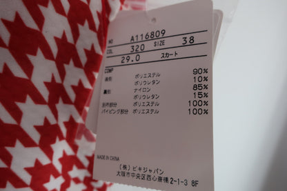 archivio(アルチビオ) スカート 赤白千鳥格子 レディース 38 A116809 N-2