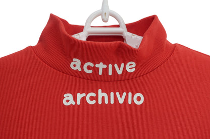 archivio(アルチビオ) モックネックシャツ 茜色 レディース 38 A119802 N-2