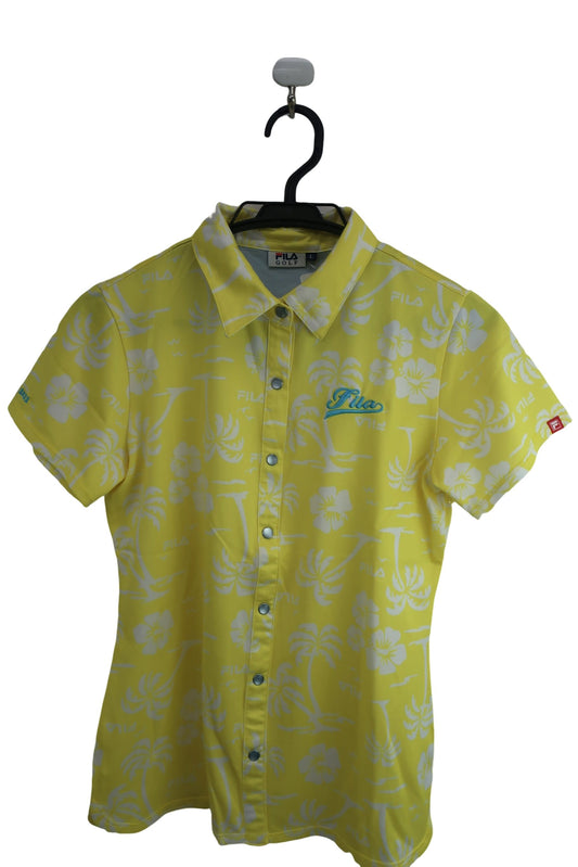FILA GOLF(フィラゴルフ) ポロシャツ 黄色 レディース L A-1