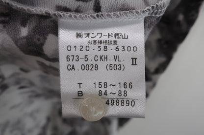 23区 GOLF(23区ゴルフ) ポロシャツ グレー総柄 レディース 2 A-7