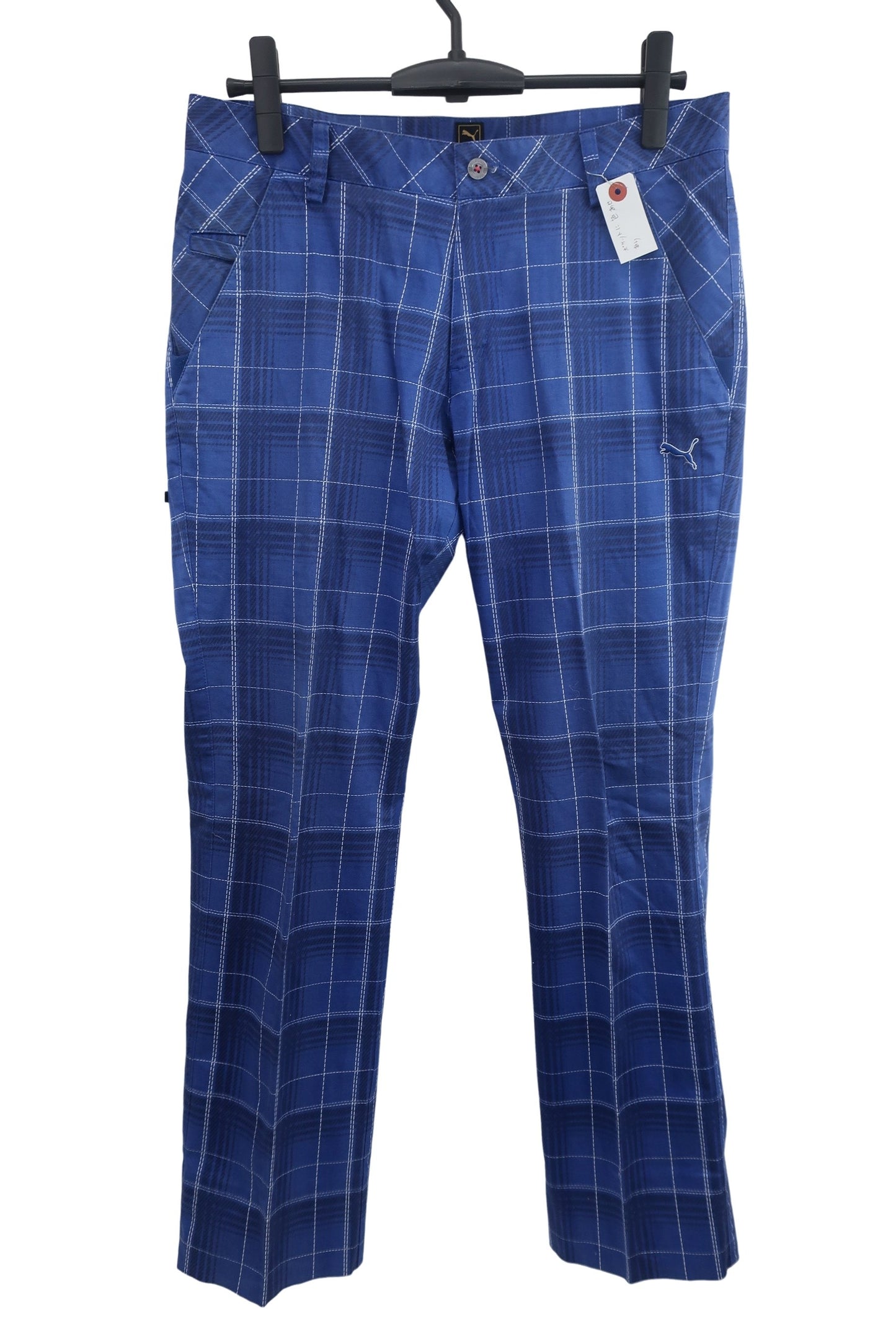 PUMA GOLF(プーマゴルフ) パンツ 青チェック メンズ 82 901514 B-1