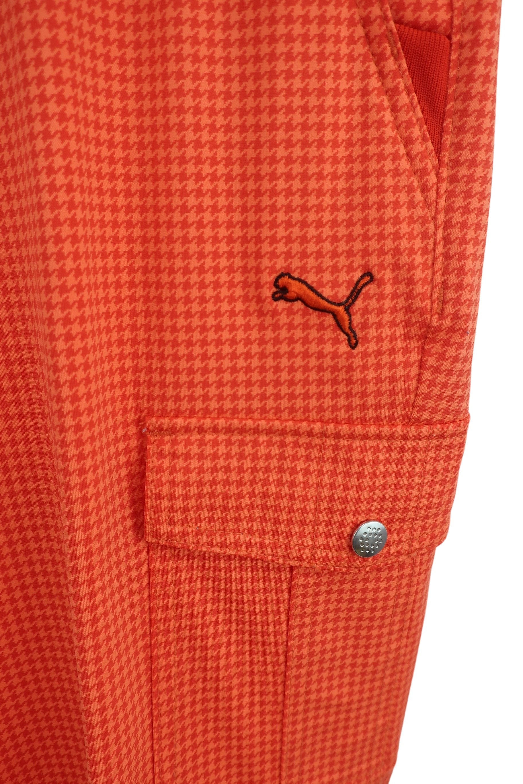 PUMA GOLF(プーマゴルフ) パンツ オレンジ赤千鳥格子 メンズ 82 901255 B-2